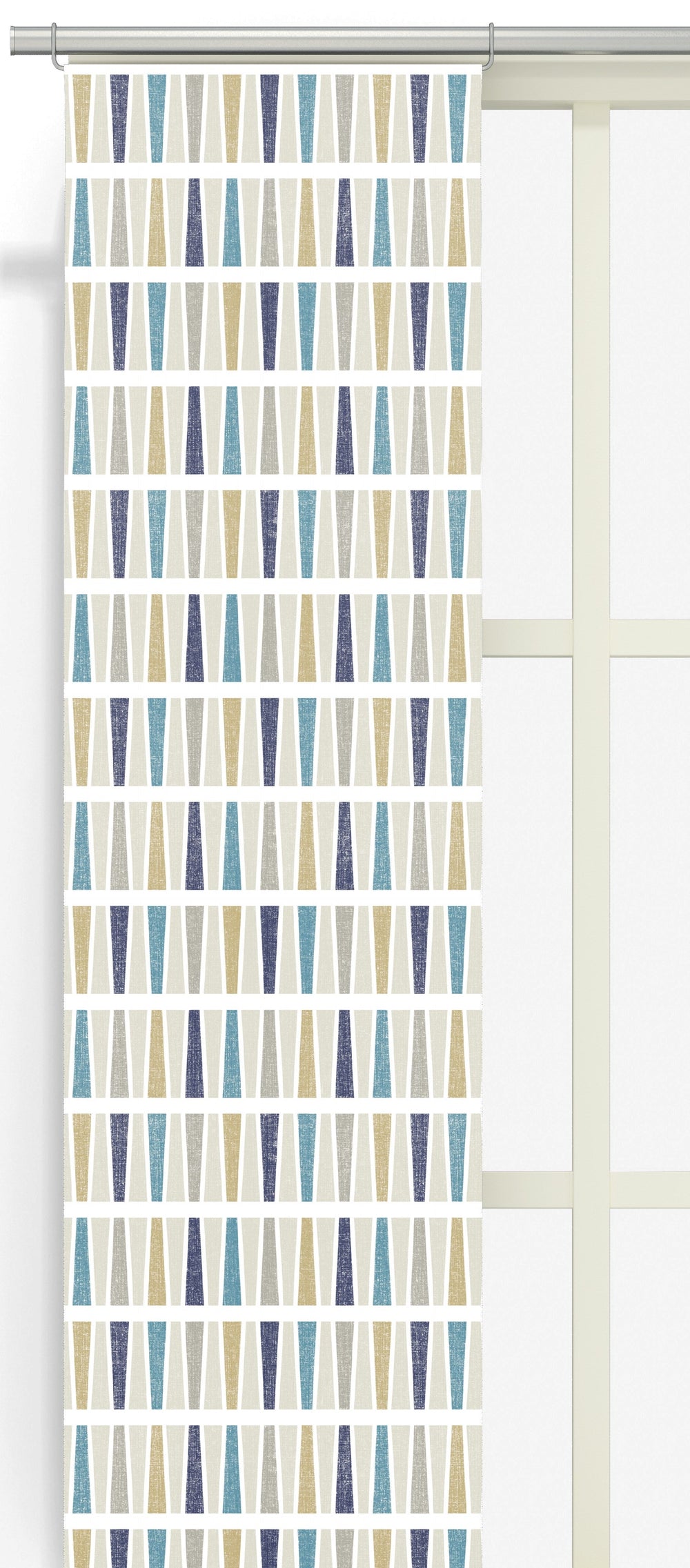 Arvidssons Textil Raster panelgardin i blå