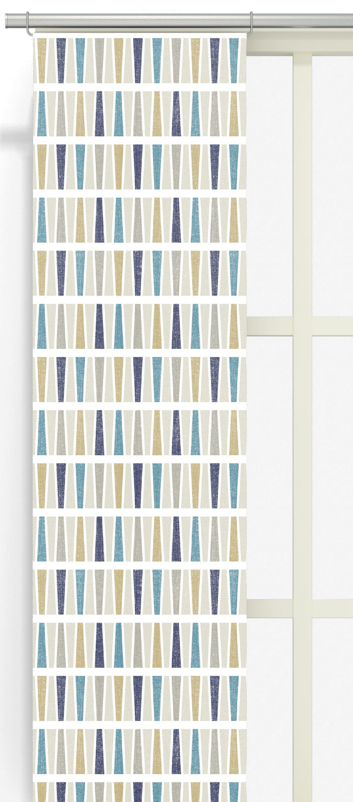 Arvidssons Textil Raster panelgardin i blå