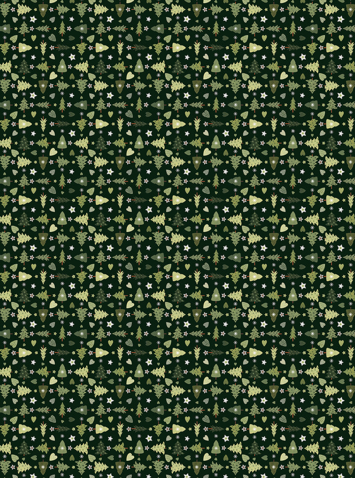 Arvidssons Textil Granåsen metervara i mörkgrönt