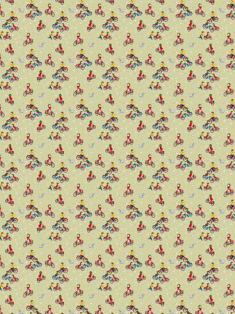 Arvidssons Textil Lotta cyklar metervara i grönt