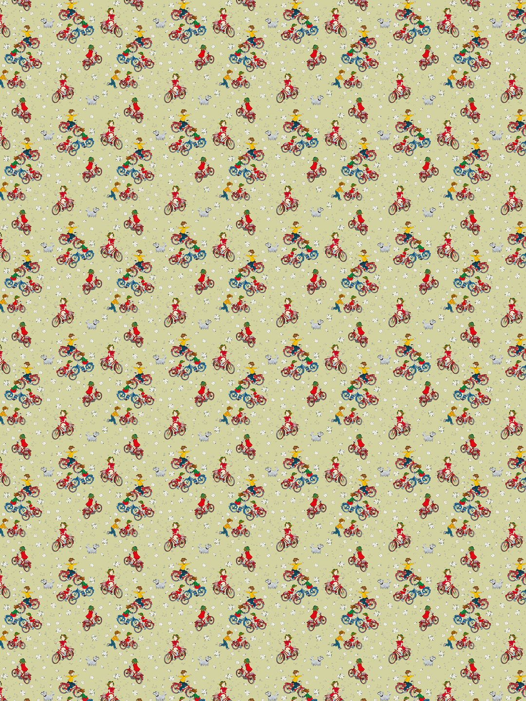 Arvidssons Textil Lotta cyklar metervara i grönt