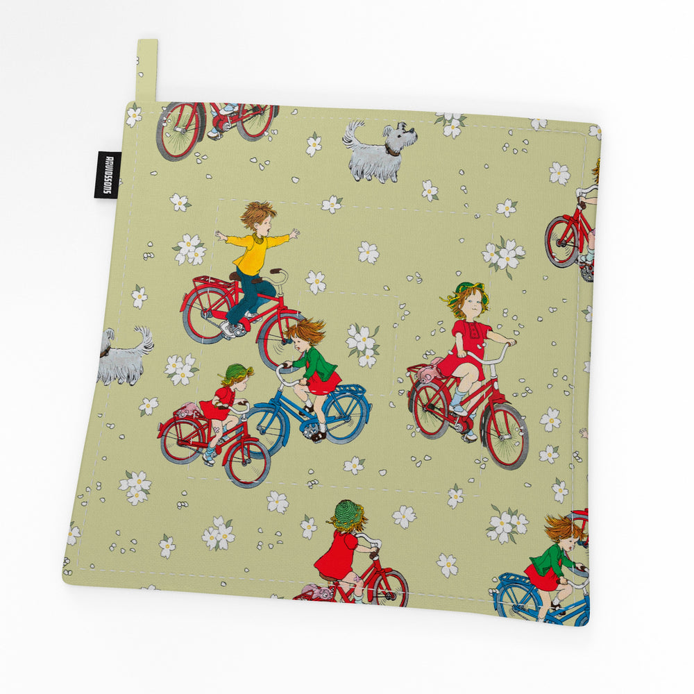 Arvidssons Textil Lotta cyklar grytlapp grön