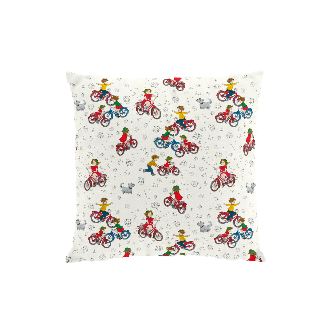 Arvidssons Textil Lotta cyklar kuddfodral beige