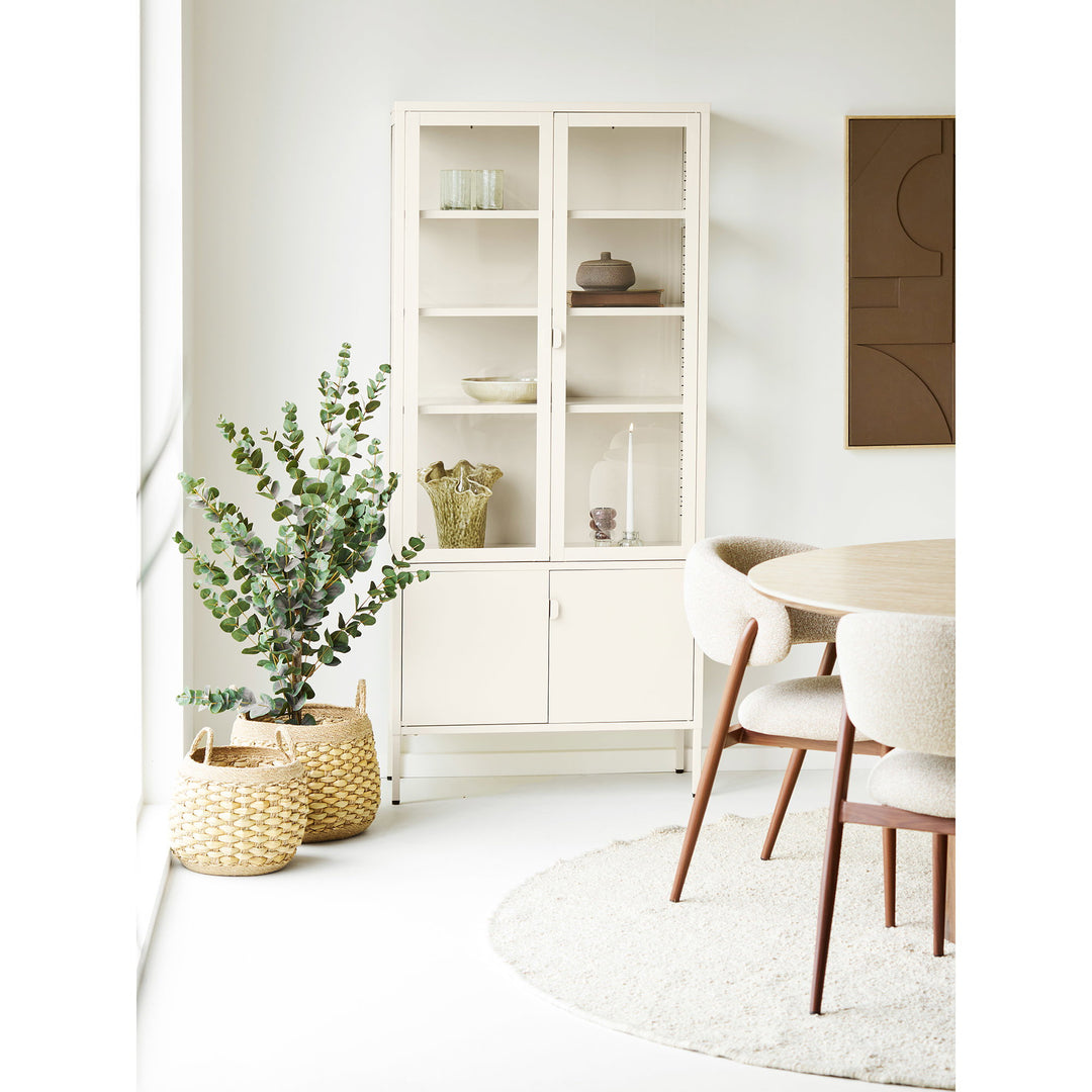 House Nordic Bela handvävd matta i beige – rund