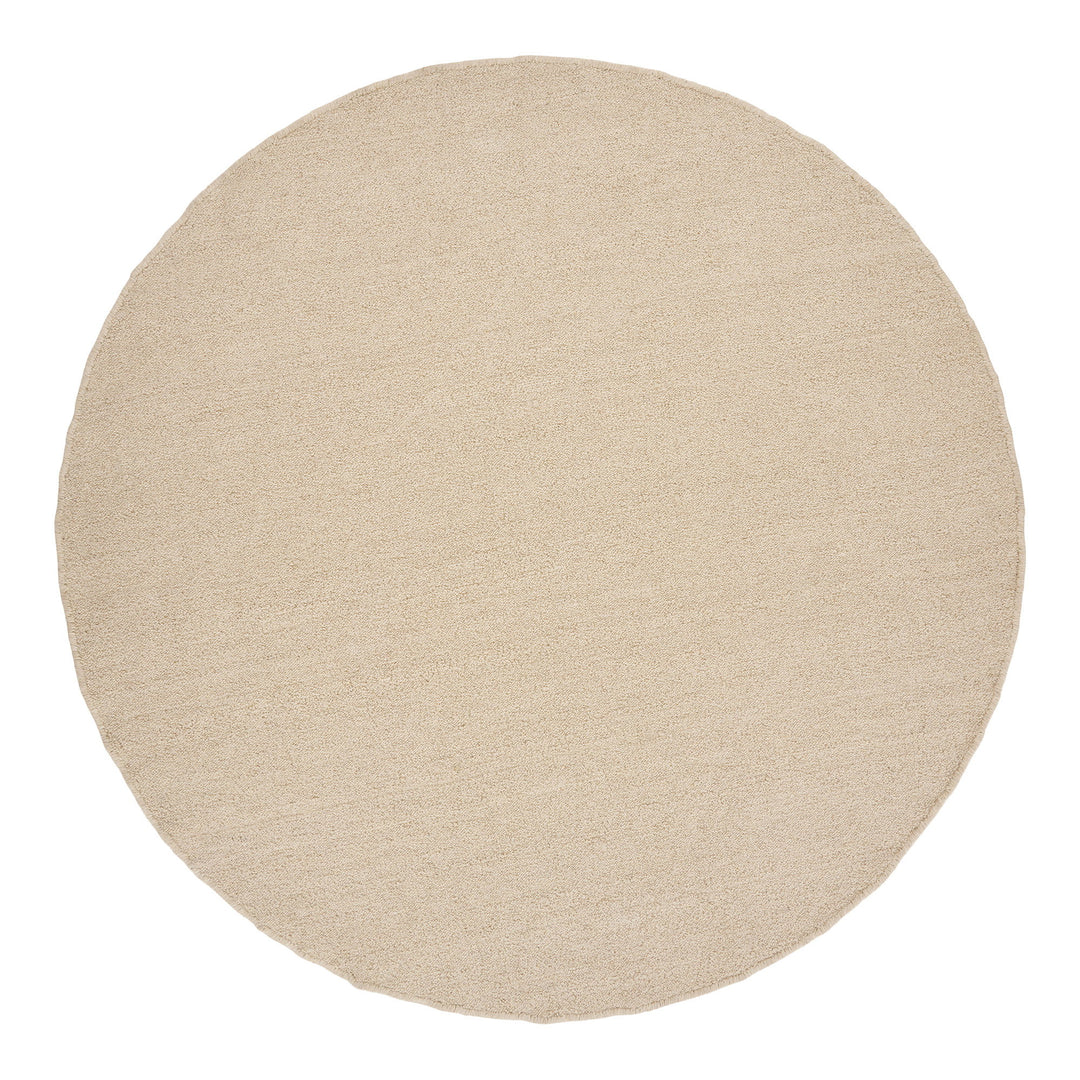 House Nordic Bela handvävd matta i beige – rund