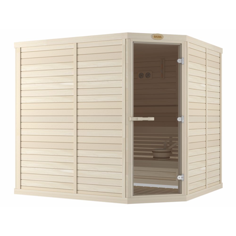 SAWO Indoor Sauna Standard Aspen corner