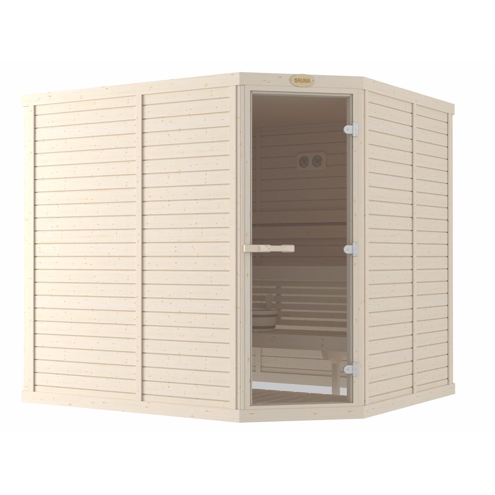 SAWO Indoor Sauna Standard Spruce Corner
