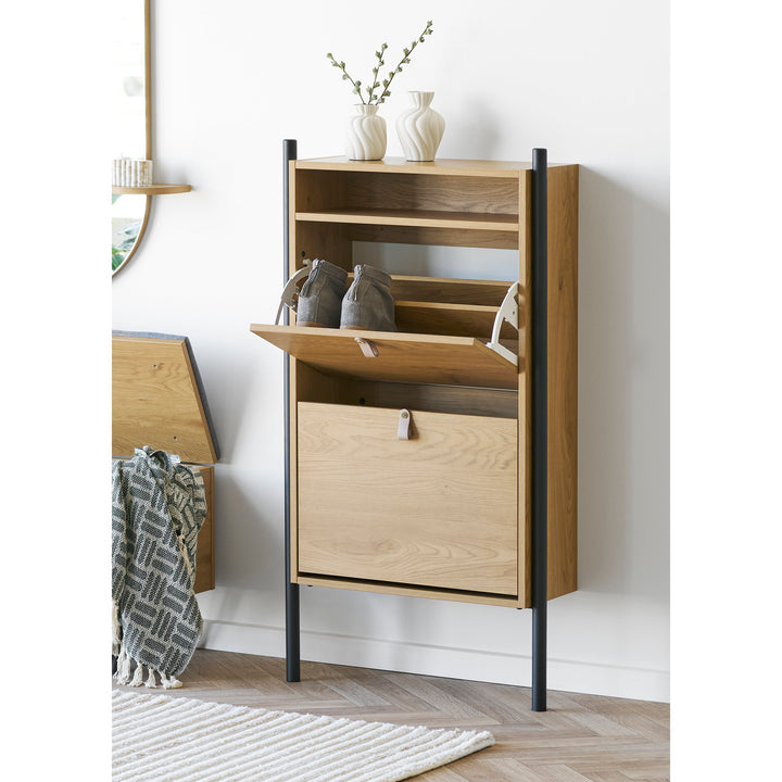 House Nordic Barco skoskåp 62×26×118 cm – ek-look