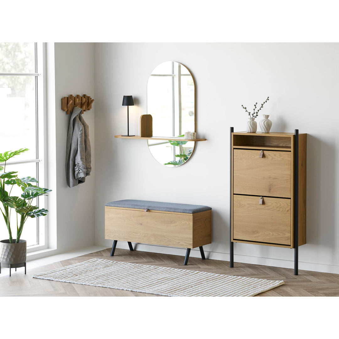 House Nordic Barco skoskåp 62×26×118 cm – ek-look