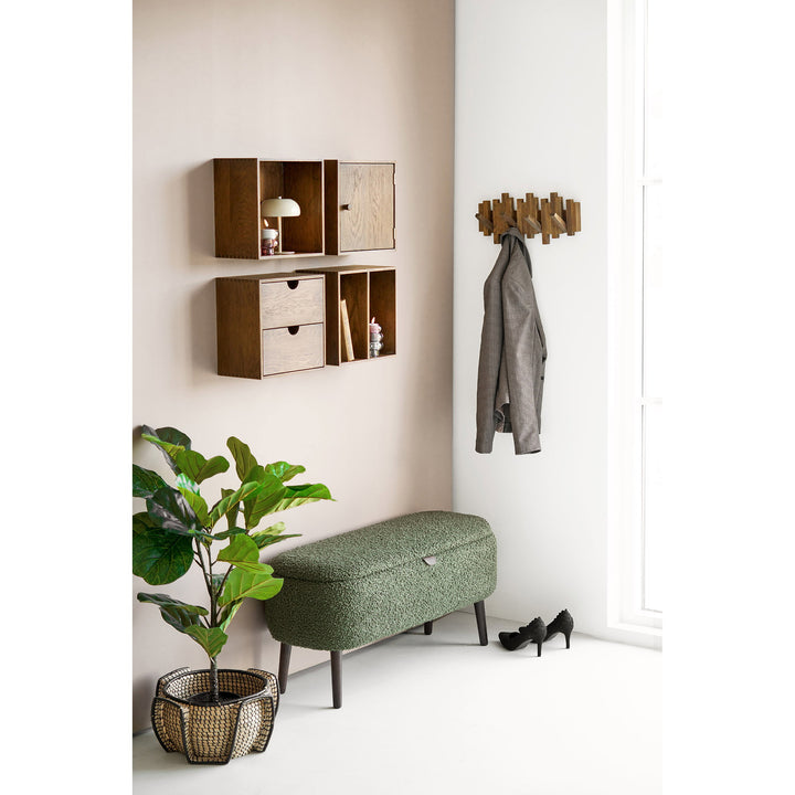 House Nordic Townsville vägghyllor i mörkbrun ek, 4-pack