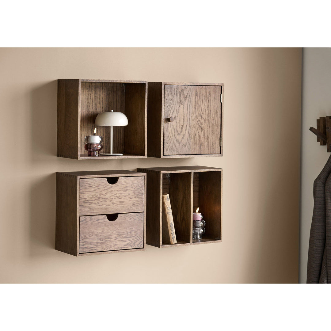House Nordic Townsville vägghyllor i mörkbrun ek, 4-pack