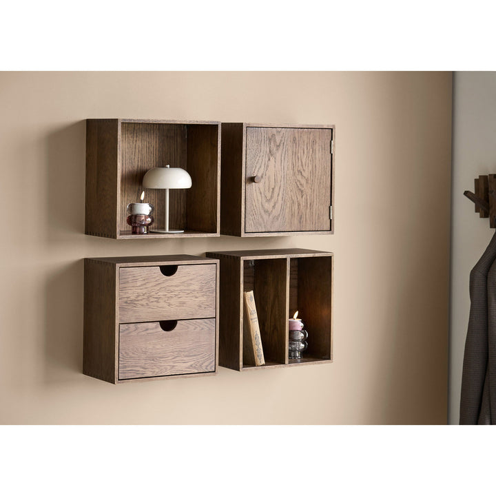 House Nordic Townsville vägghyllor i mörkbrun ek, 4-pack