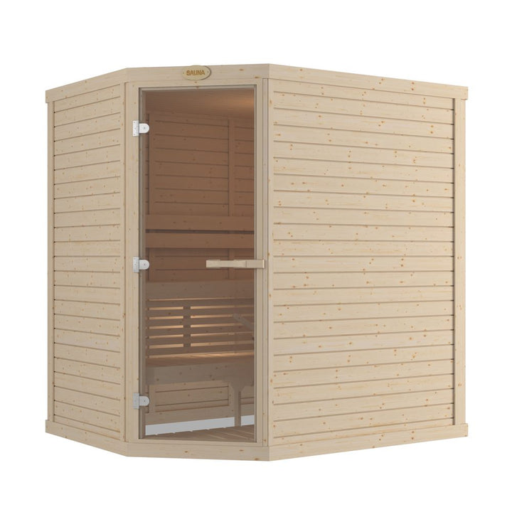 SAWO Indoor Sauna Standard Spruce Corner