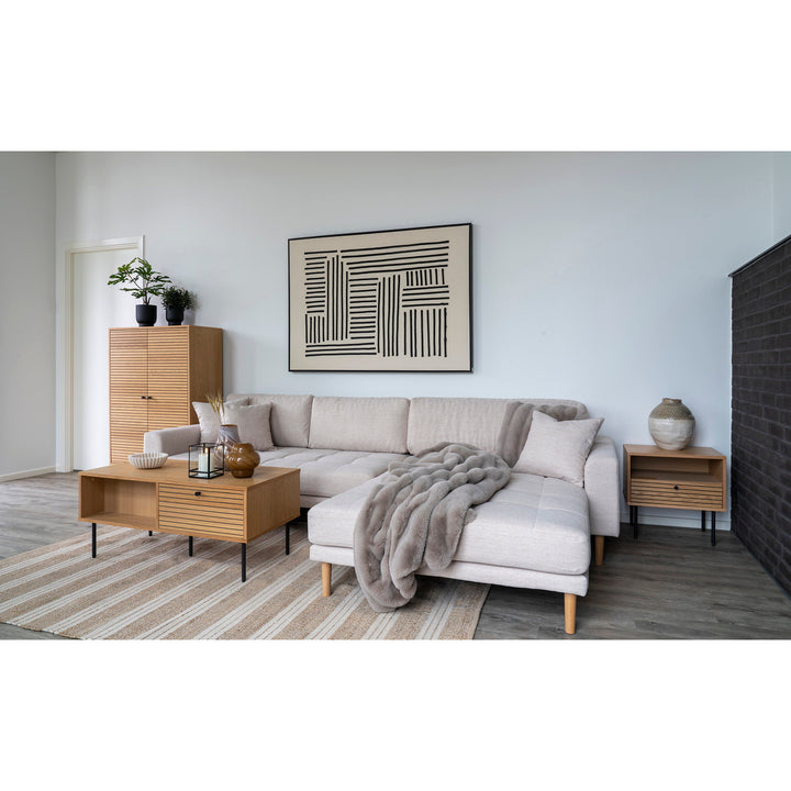 House Nordic Lipari canvastavla nr 1 svart/beige 100 × 140 cm