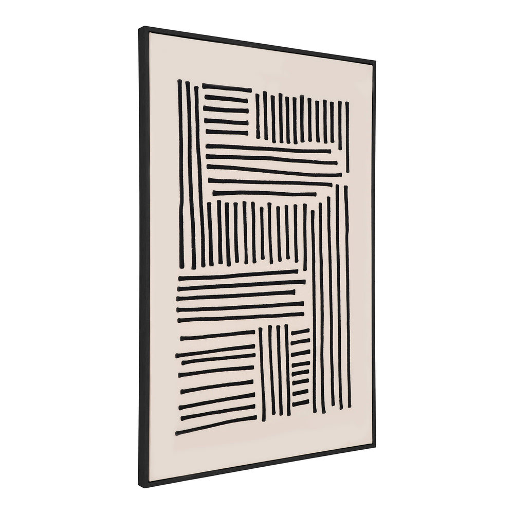 House Nordic Lipari canvastavla nr 1 svart/beige 100 × 140 cm