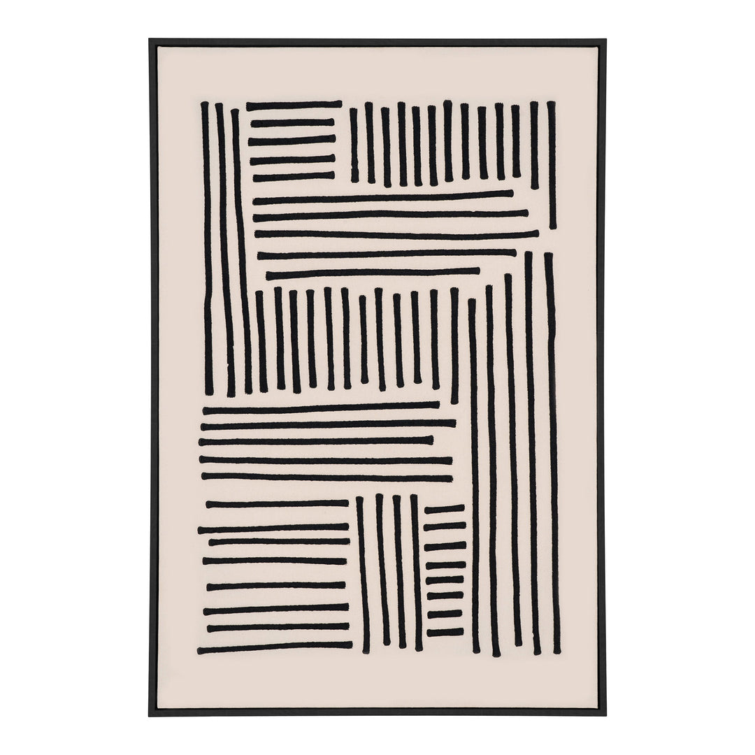 House Nordic Lipari canvastavla nr 1 svart/beige 100 × 140 cm