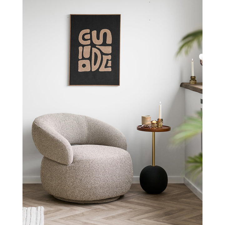 House Nordic Tine tuftad väggdekoration beige/svart 60 × 90 cm