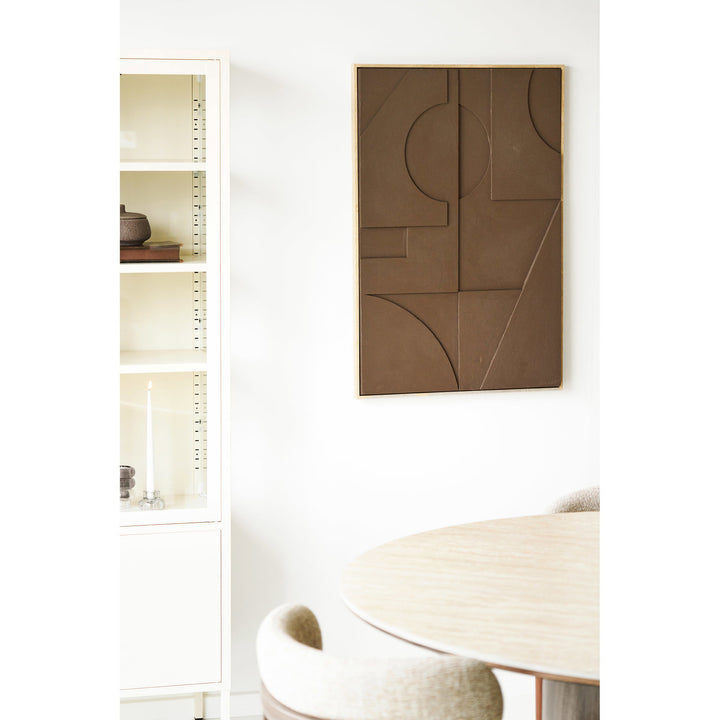 House Nordic Isabella väggdekoration med relief nr 1 brun 70 × 100 cm