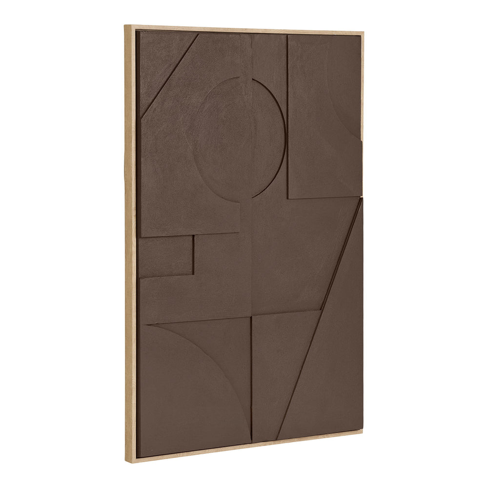 House Nordic Isabella väggdekoration med relief nr 1 brun 70 × 100 cm