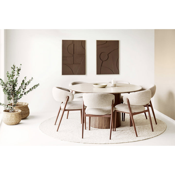 House Nordic Isabella väggdekoration med relief nr 1 brun 70 × 100 cm