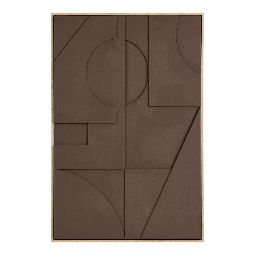 House Nordic Isabella väggdekoration med relief nr 1 brun 70 × 100 cm