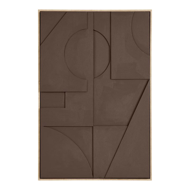 House Nordic Isabella väggdekoration med relief nr 1 brun 70 × 100 cm