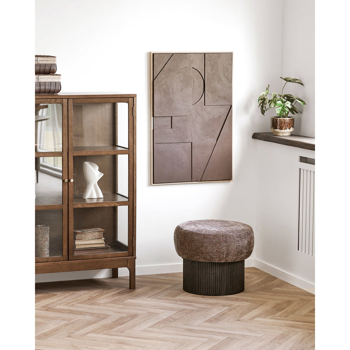 House Nordic Isabella väggdekoration med relief nr 2 brun 70 × 100 cm
