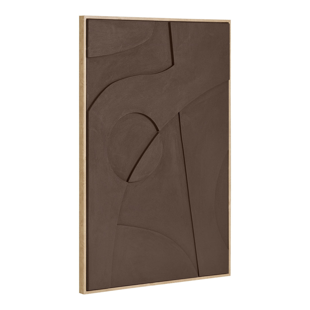 House Nordic Isabella väggdekoration med relief nr 2 brun 70 × 100 cm