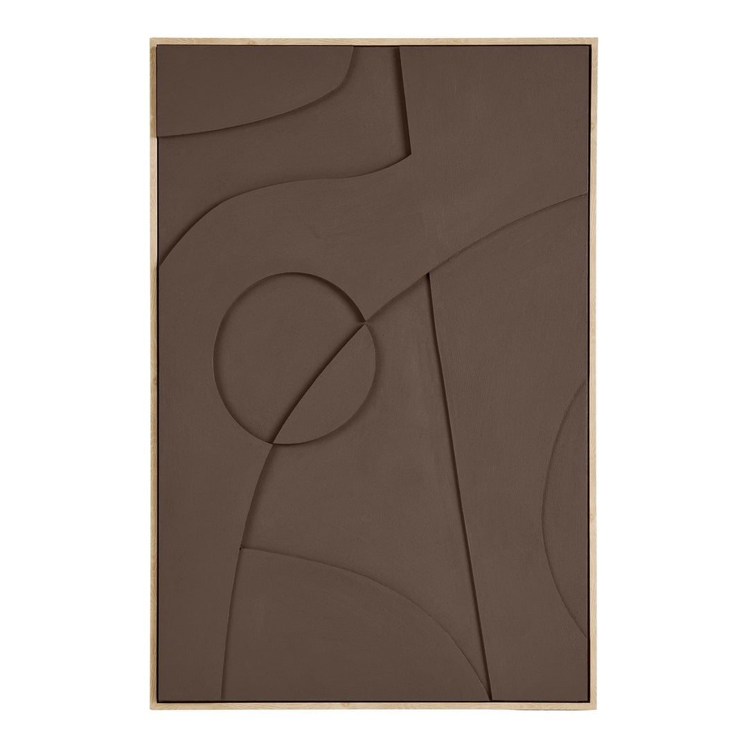 House Nordic Isabella väggdekoration med relief nr 2 brun 70 × 100 cm
