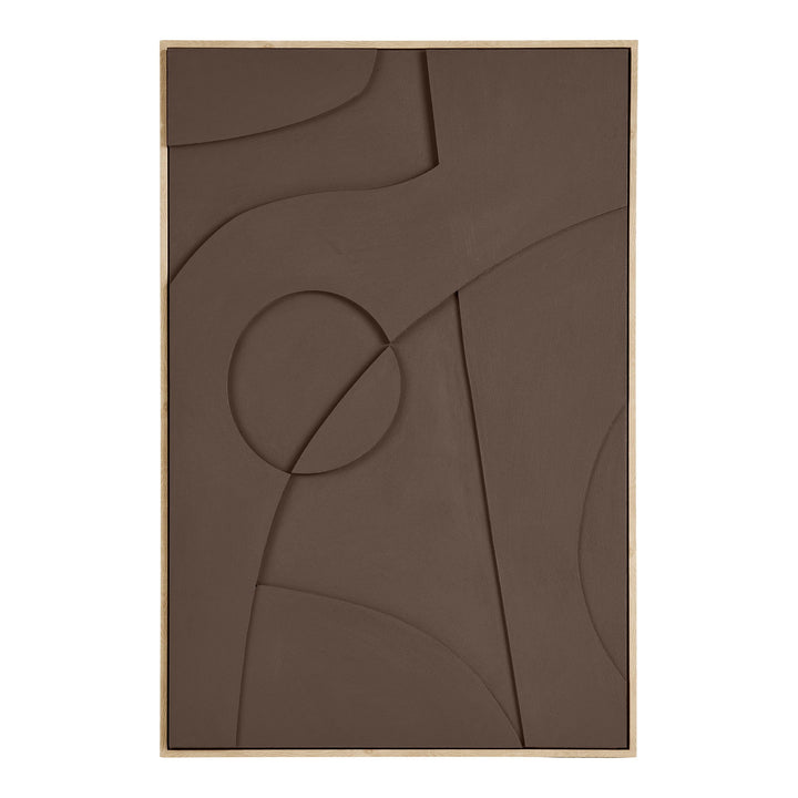 House Nordic Isabella väggdekoration med relief nr 2 brun 70 × 100 cm