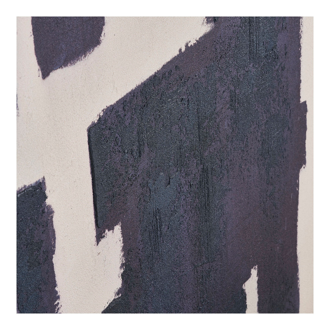 House Nordic Edna canvastavla med handmålade detaljer beige/blå 100 × 150 cm