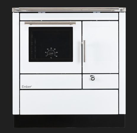 Ember spis 80 cm med glashäll och glasdörr – variantbild