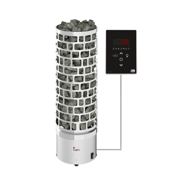 SAWO Electric Sauna Heater Tower Aries Round 3-Phase-1-Phase