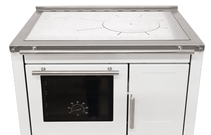 Ember spis 80 cm med stålplatta och glasdörr – variantbild