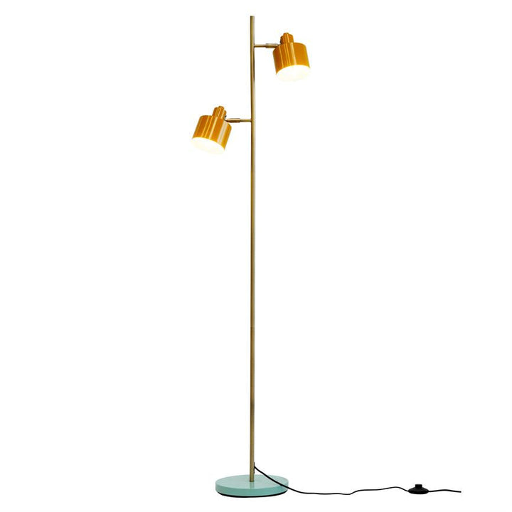 Dyberg Larsen Ocean golvlampa curry/mässing/turkos – produktvy