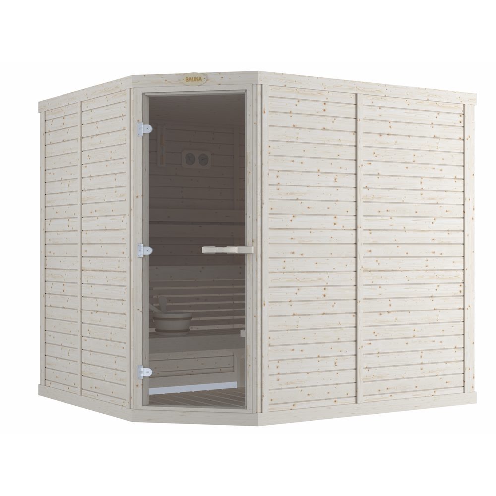 SAWO Indoor Sauna Standard Spruce Corner