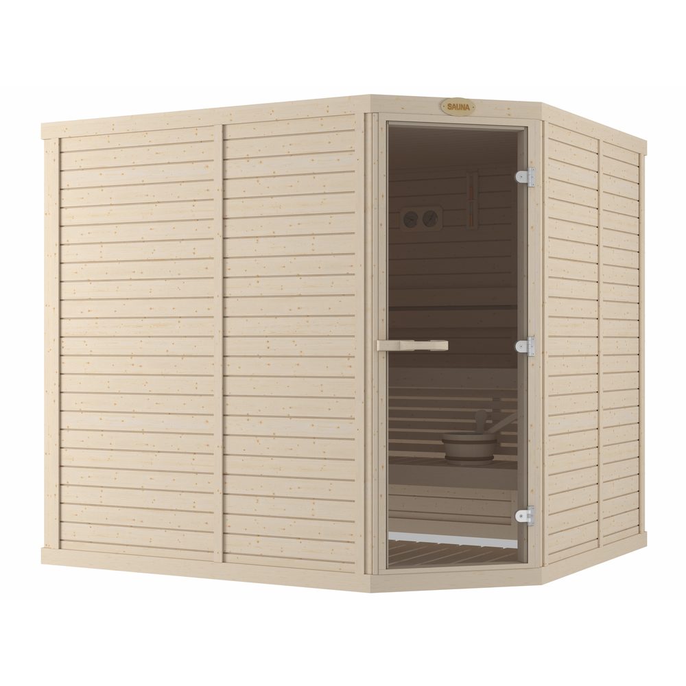 SAWO Indoor Sauna Standard Spruce Corner