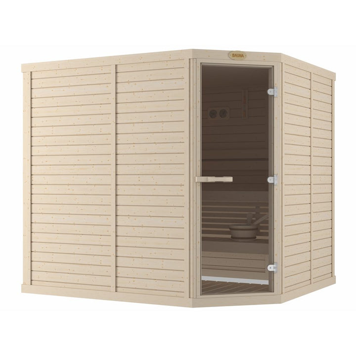 SAWO Indoor Sauna Standard Spruce Corner