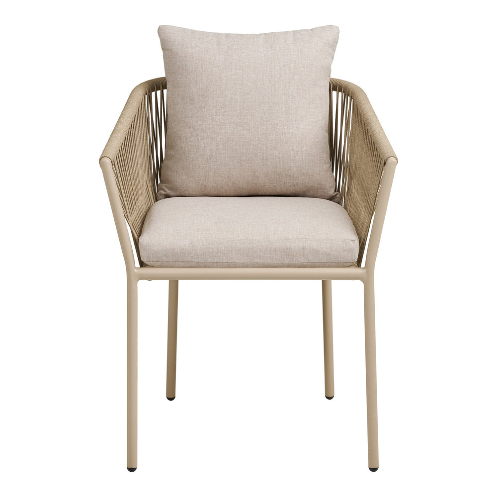 House Nordic Salerno sandfärgad utestol med sittdyna