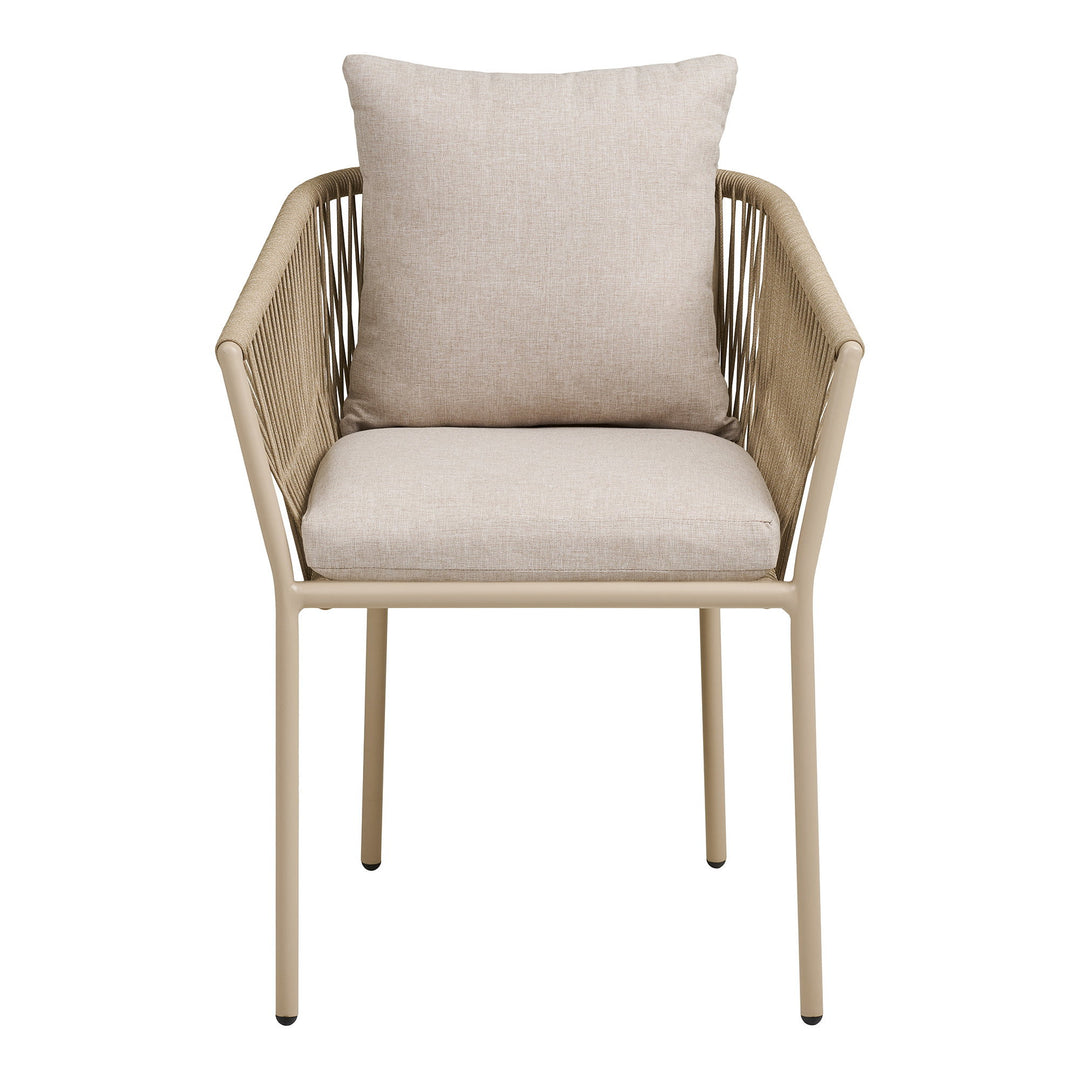 House Nordic Salerno sandfärgad utestol med sittdyna