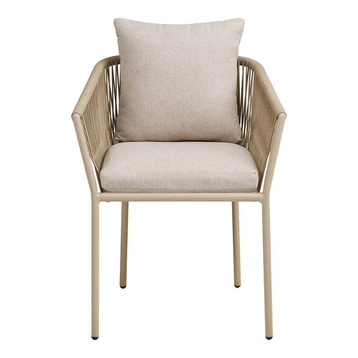 House Nordic Salerno sandfärgad utestol med sittdyna