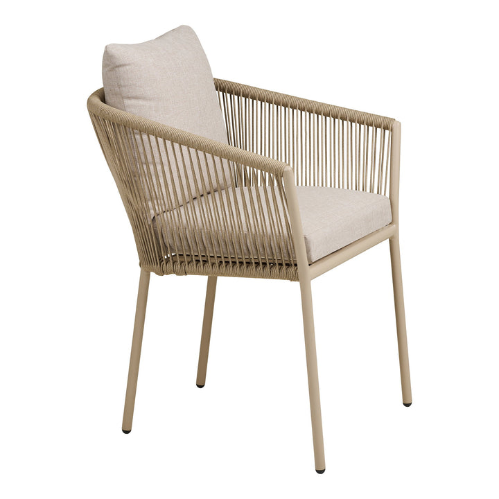 House Nordic Salerno sandfärgad utestol med sittdyna