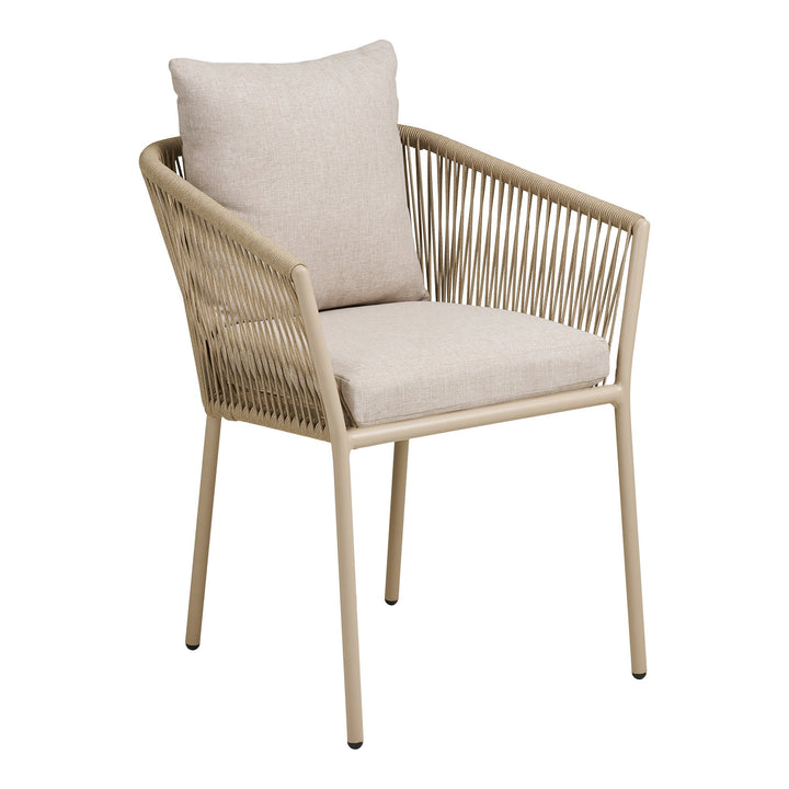 House Nordic Salerno sandfärgad utestol med sittdyna