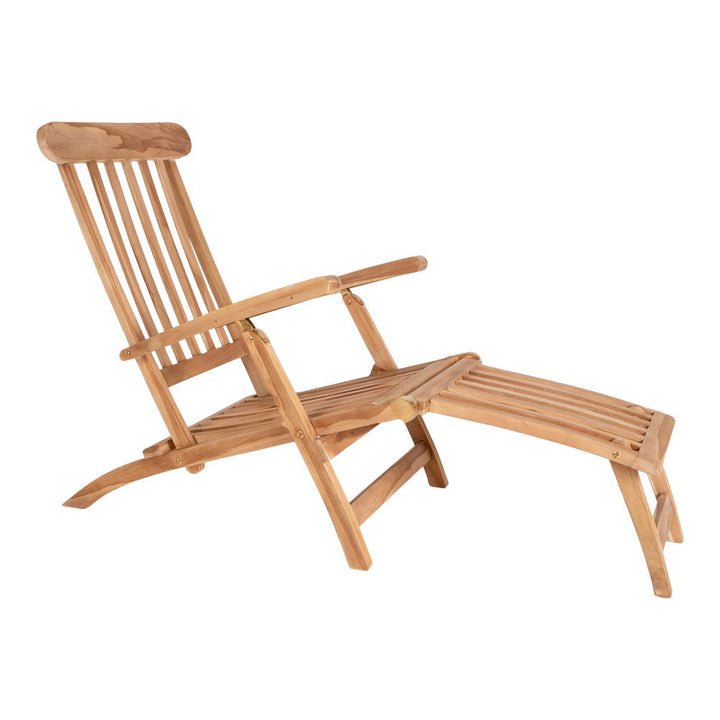 House Nordic Arrecife solstol i teak med vit dyna