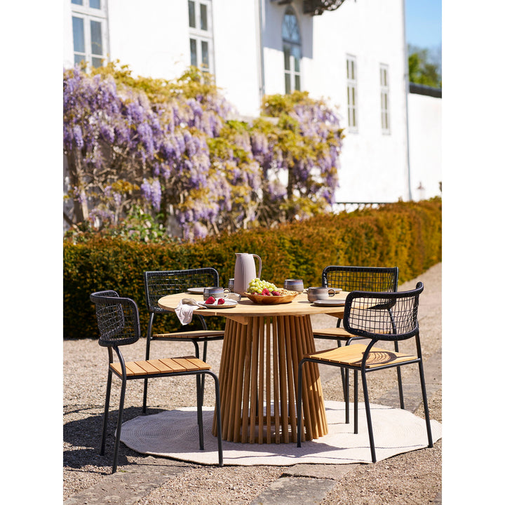 House Nordic Lorca matbord teak natur Ø120 cm