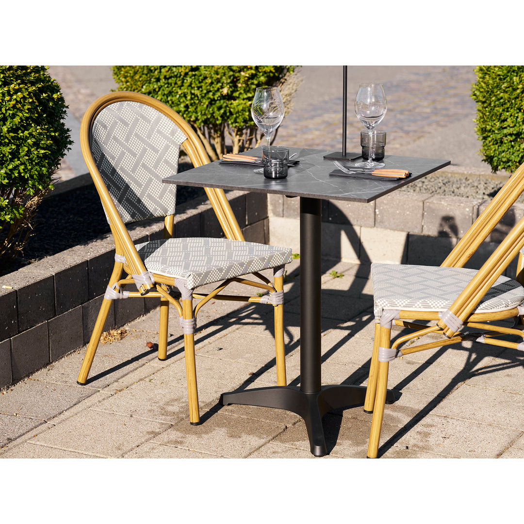 House Nordic Bistro cafébord mörkgrå/svart 60 × 60 cm