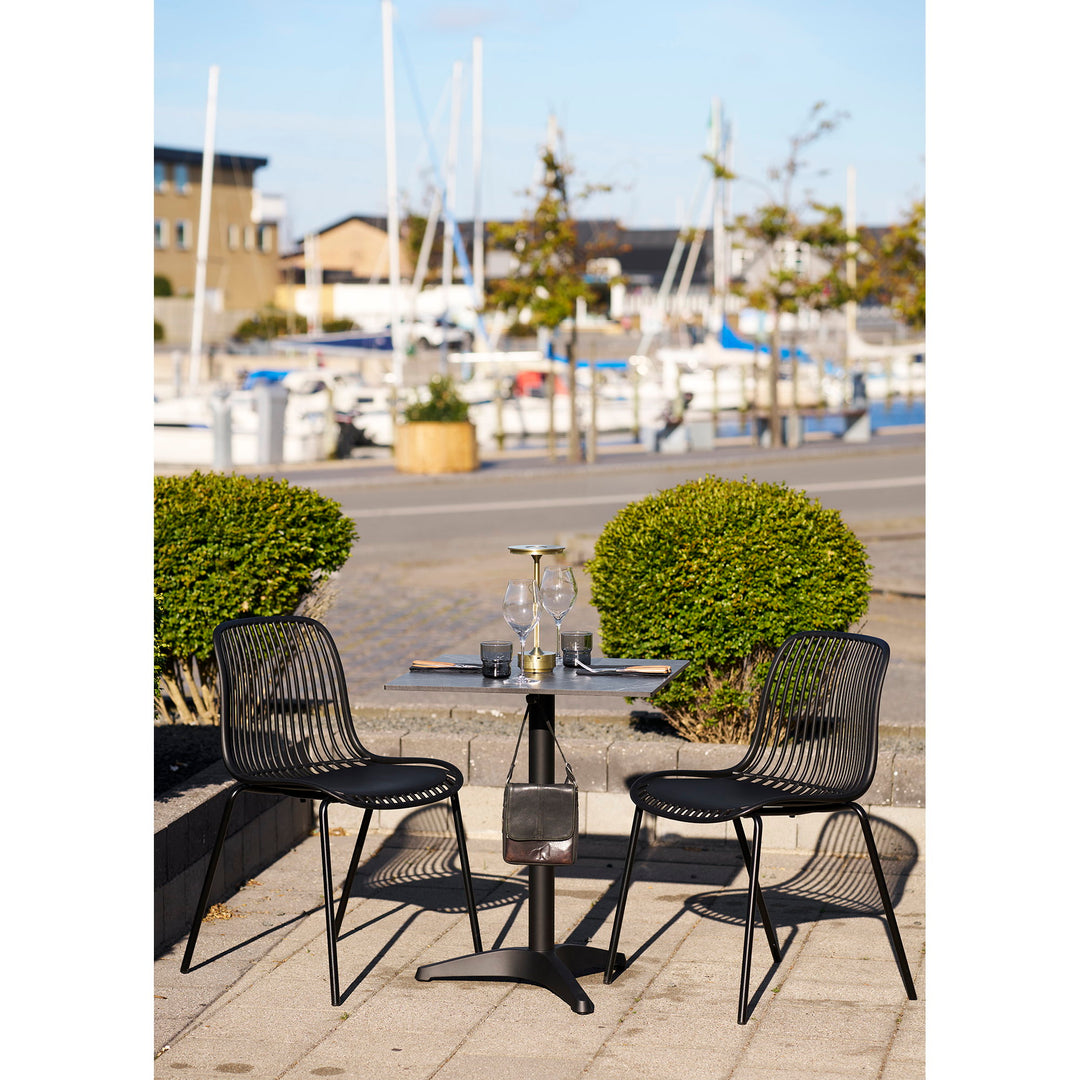 House Nordic Bistro cafébord mörkgrå/svart 60 × 60 cm