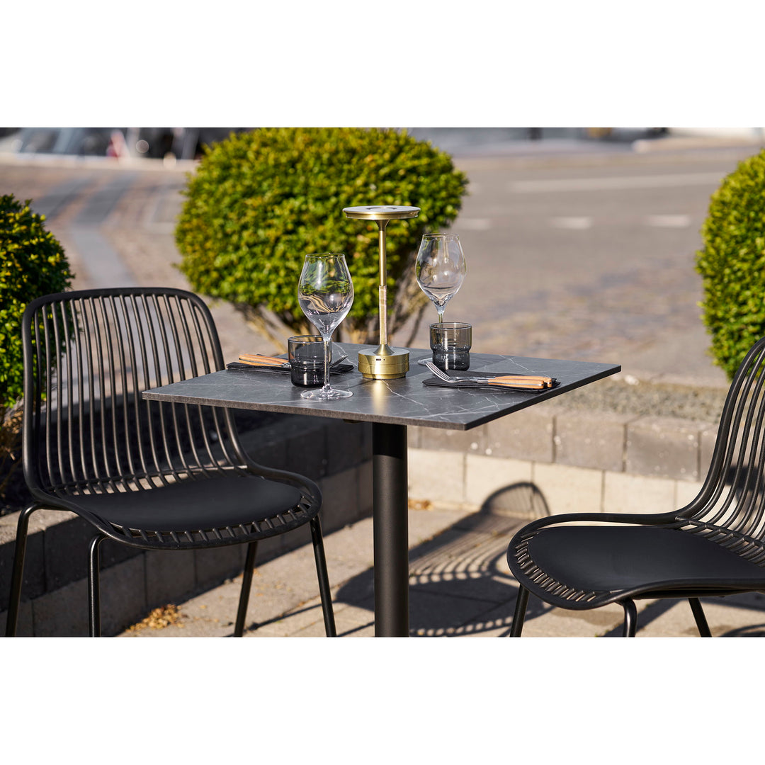 House Nordic Bistro cafébord mörkgrå/svart 60 × 60 cm