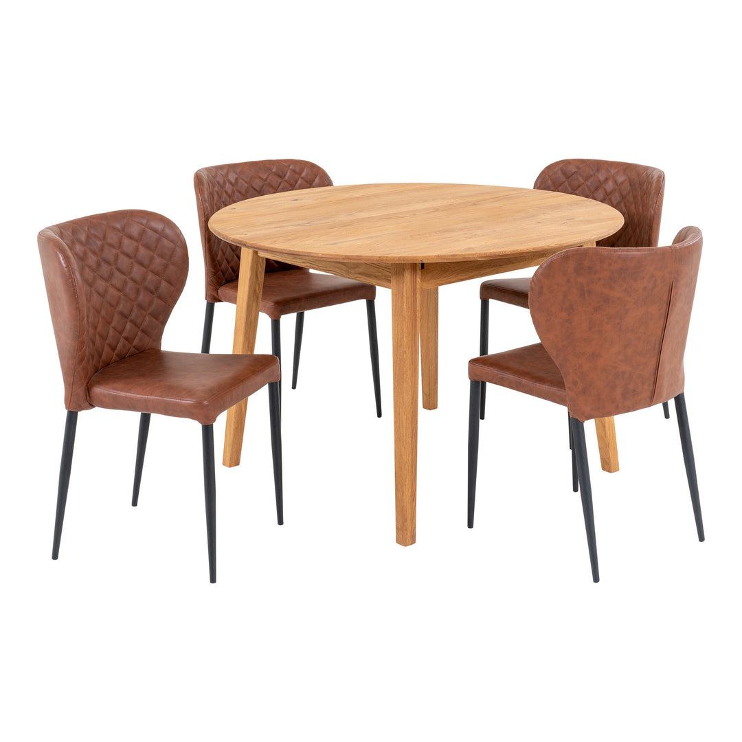 House Nordic Metz &amp; Pisa matgrupp med 4 stolar