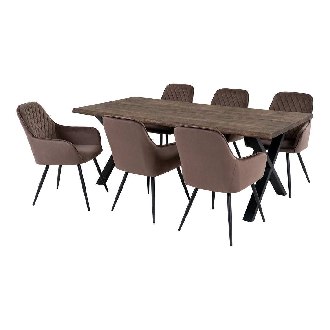 House Nordic Toulon &amp; Harbo matgrupp med 6 stolar